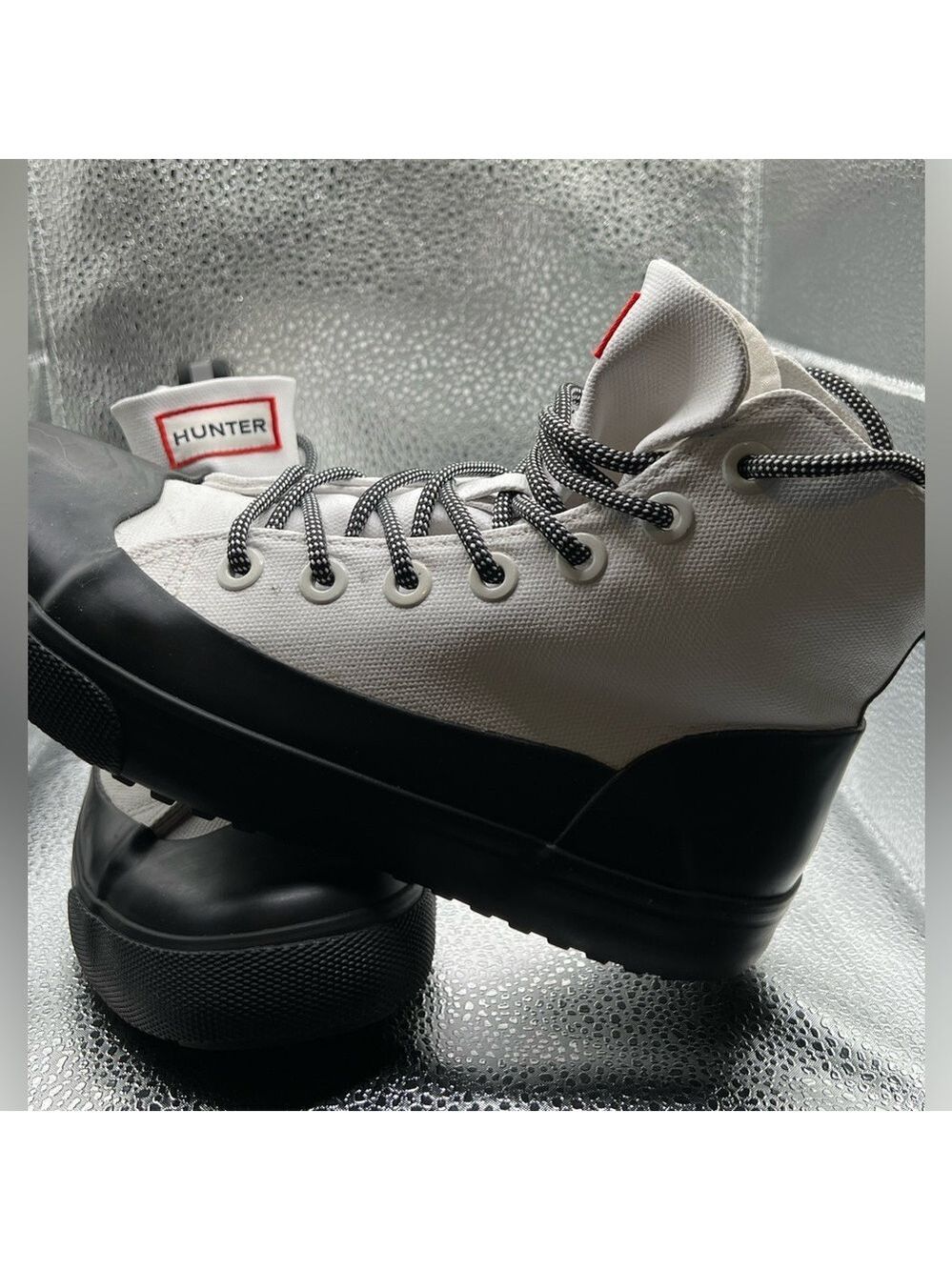 🎉HP🎉Hunter White and Black High-Top Sneakers - Picture 2 of 8
